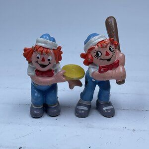 Rare RAGGEDY ANN ANDY ARTHUR LOT OF 2 PVC FIGURES PORTUGAL 1981